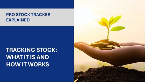 Cover image for blog article on what a tracking stock is